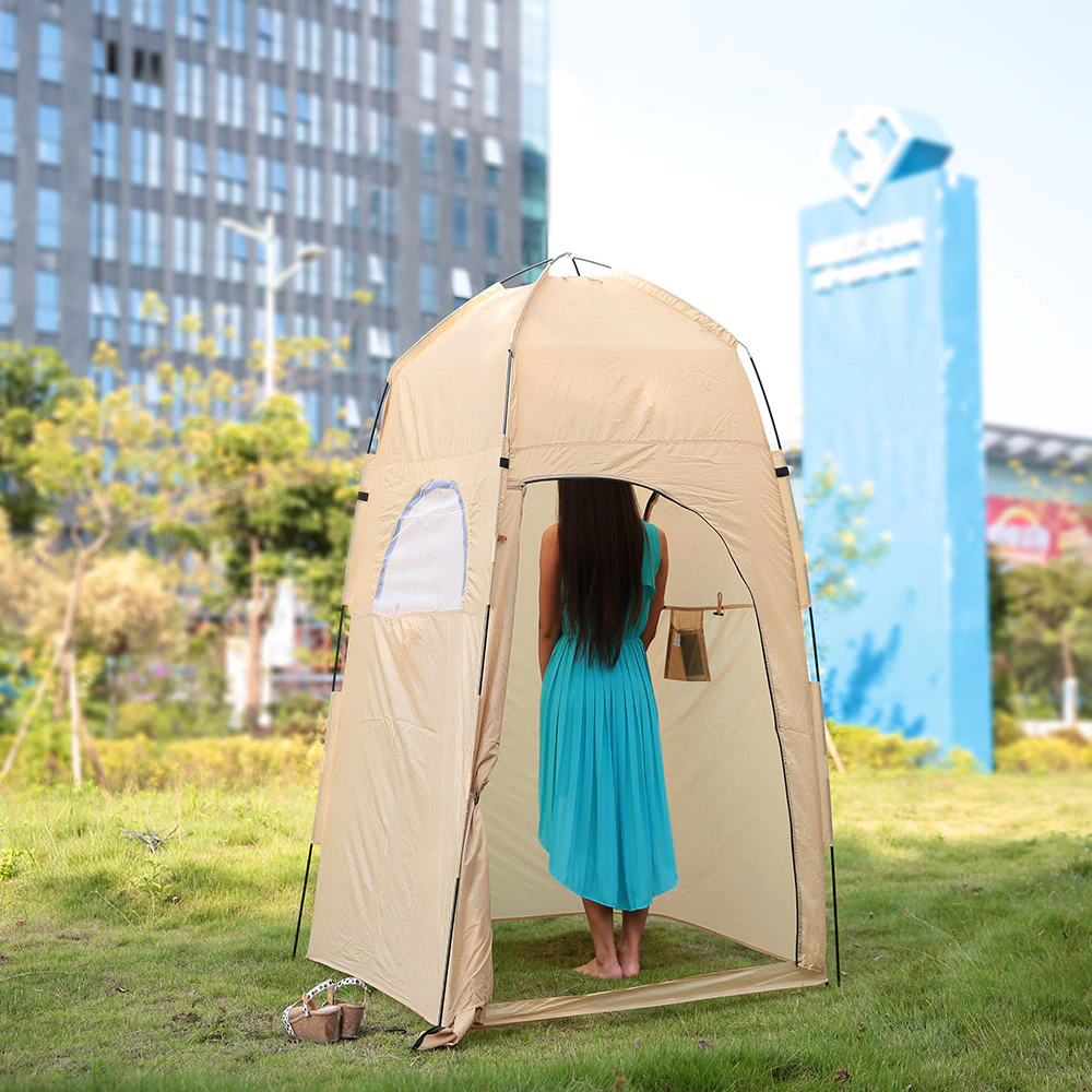 Cheap Goat Tents Portable Outdoor Camping Tent Shower Bath Changing Fitting Room Tent Shelter Camping Beach Privacy Toilet Camping Tent 2022   